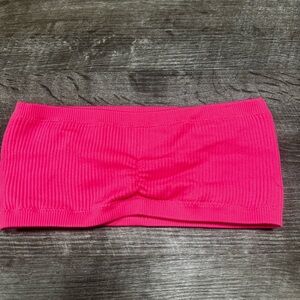 Aerie Hot Pink Ribbed Bandeau Size XS